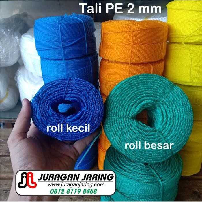 PREMIUM TALI TAMBANG PLASTIK 2 MM ROLL BESAR