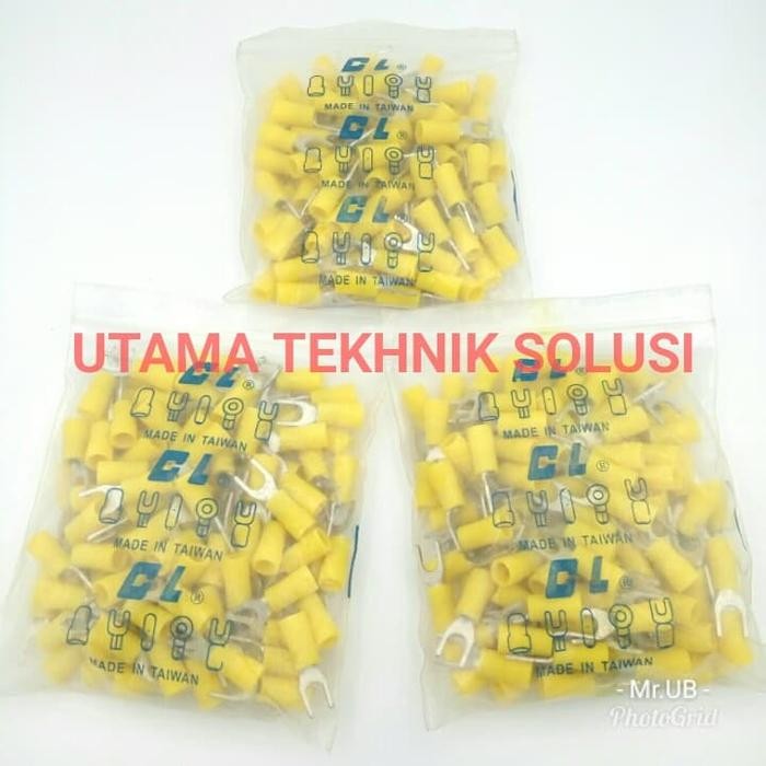 Kabel Skun Y Cl 3.5-5 Kuning Untuk Kabel 2.5Mm Sampai 4Mm