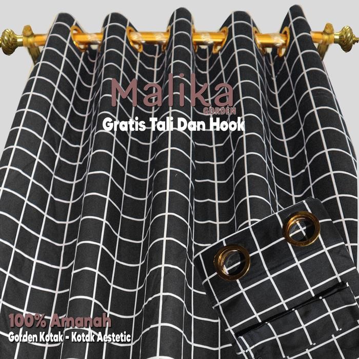 PREMIUM Gorden Pintu Kotak Hitam-Gorden Jendela-Gorden Kamar