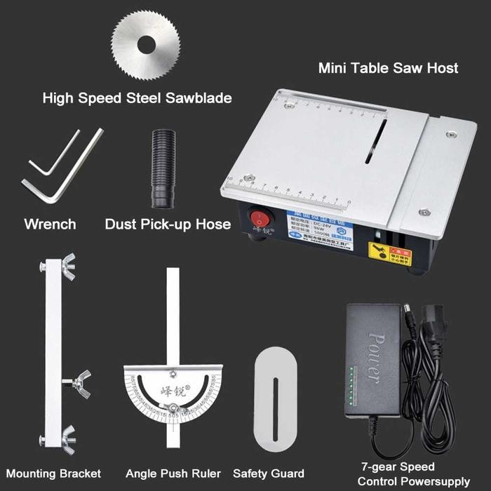 Grosir Mesin Meja Gergaji Kayu / Table Saw Mini Circular Elektrik 100 Watt