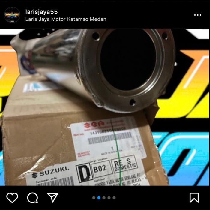 Silencer Knalpot Satria Fu Lama Ori Asli Sgp 14310B25G00N000