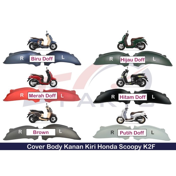 Body Belakang Samping Kanan Kiri Scoopy Esp 2021-2023 K2F Original