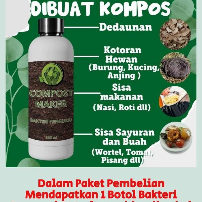 Terlaris Compost Maker + 2 Tempat Pembuatan Pupuk Kompos Paket Selamatkan Bumi