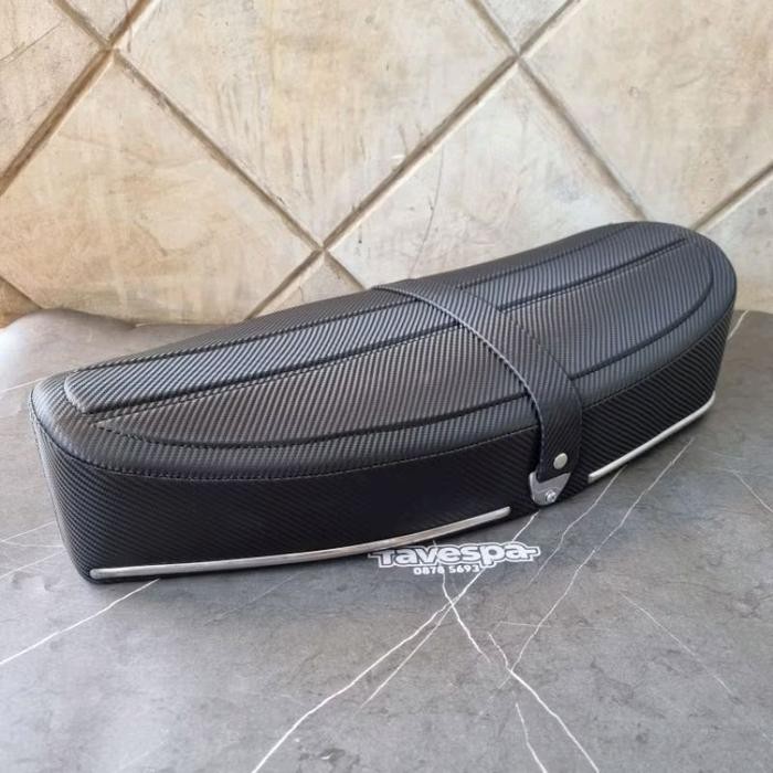 Jok Panjang Piaggio Carbon Premium Timbul Vespa Super Sprint Px Ps
