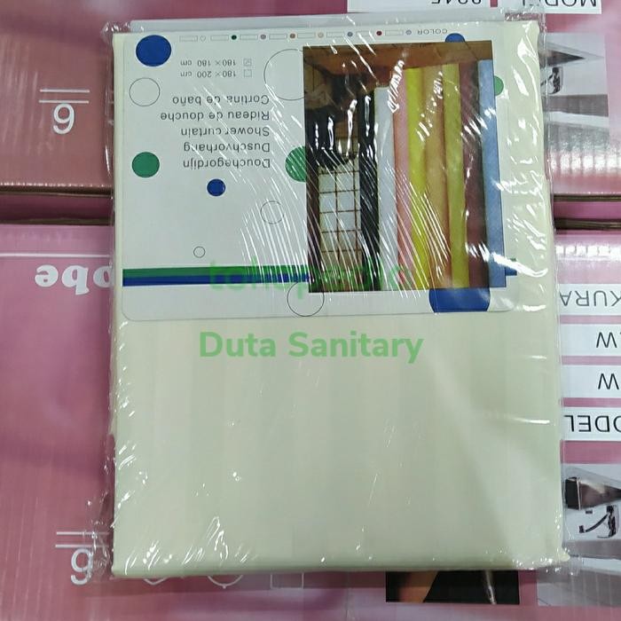 Shower Curtain 200x200 textile/Shower Curtain kain 200cm/ Korden Ivory