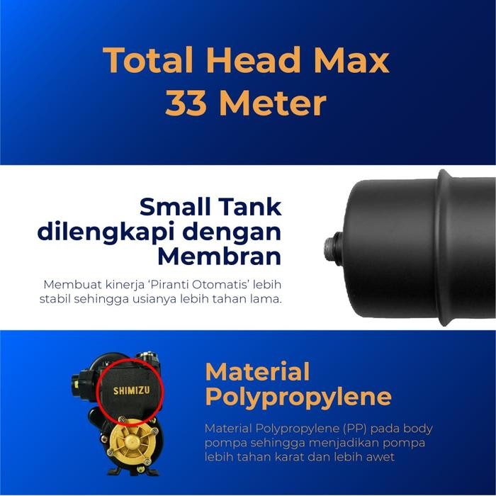 POMPA AIR OTOMATIS PL 138 BIT AUTO SHIMIZU AIR SUMUR PL138 LISTRIK 138BIT PL138BIT