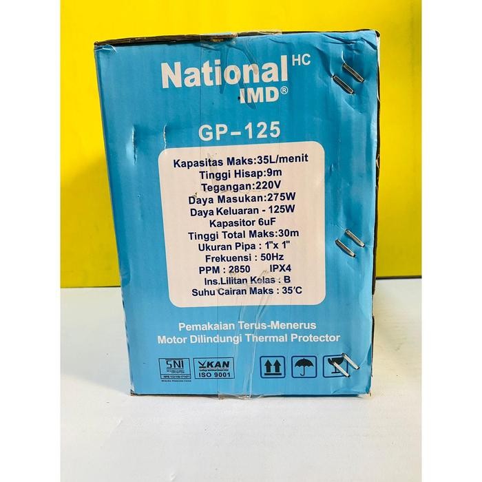 POMPA AIR / MESIN POMPA AIR 275W NATIONAL GP-125 SUARA HALUS OTOMATIS