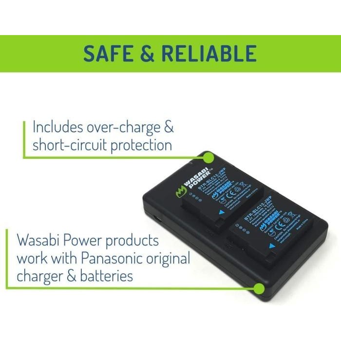 TERBARU Wasabi Power Battery for Panasonic DMW BLC12 BLC12E G80 G85 G95 GX8 BISA GOSEND