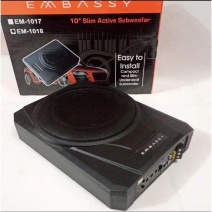 BASSTUBE EMBASSY 10INCH SLIM KOLONG SUBWOOFER AKTIF