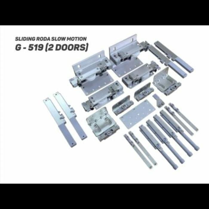REL RODA SLIDING DOOR LEMARI G519 HARFIT 2D + REL 2.5M SD 050 V SOFT C