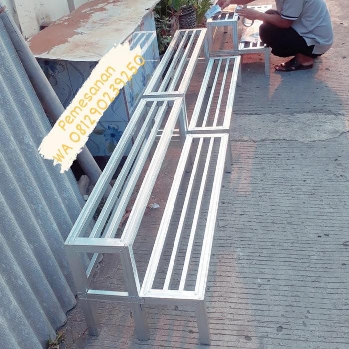 Rak pot bunga minimalis 1Meter susun 2 Kode 369