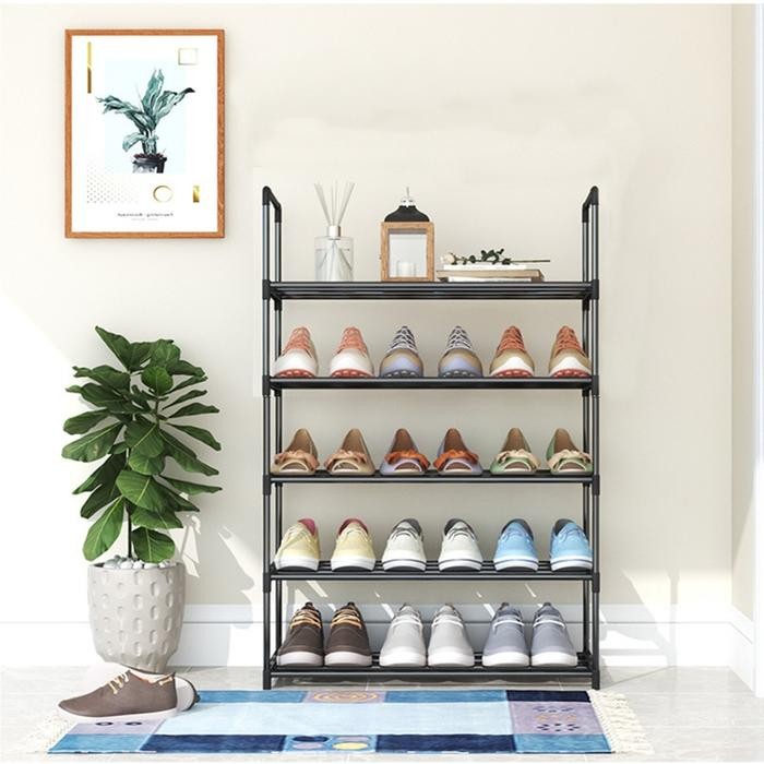 Rak Sepatu Susun Besar Rak Tempat Penyimpanan Sendal Sepatu Susun Plastik