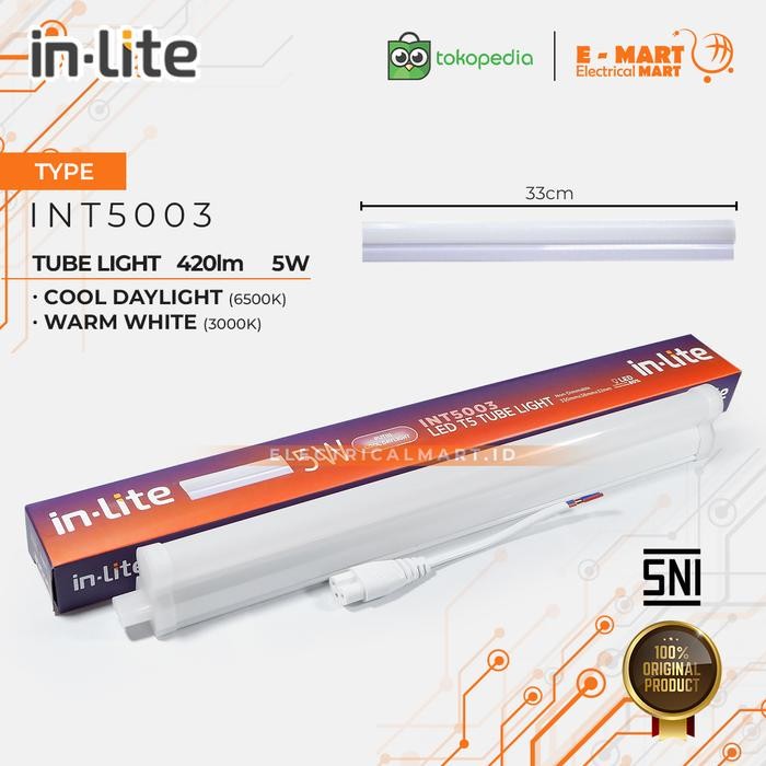 Lampu LED T5 Batten InLite 5W 10W 14W 20W INT5003 TL Inlite