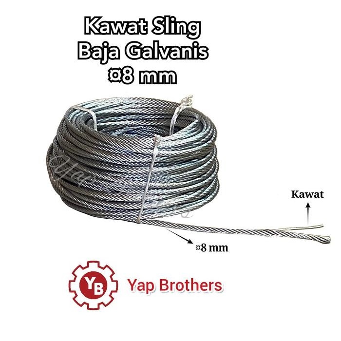 PREMIUM KAWAT SLING BAJA GALVANIS 8 mm