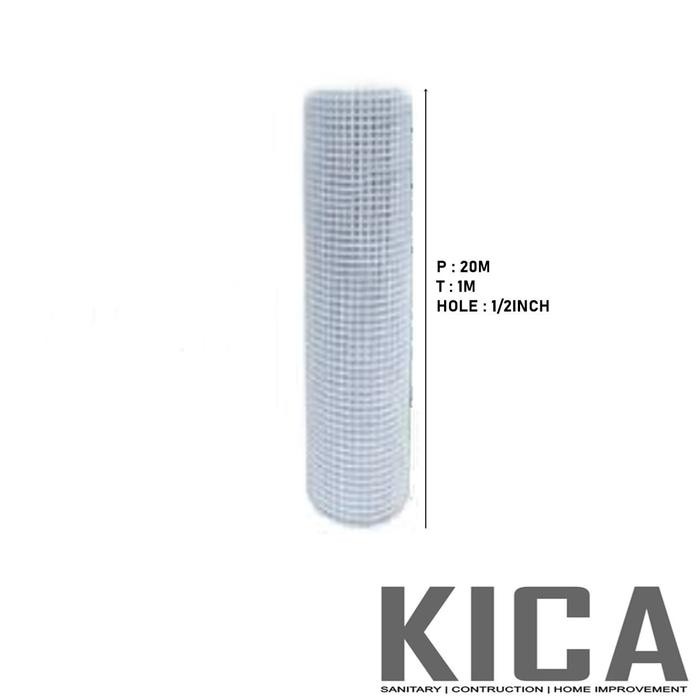 PREMIUM Kawat Loket Galvanis / Kawat Loket Putih 1/2" x 1m x 20m