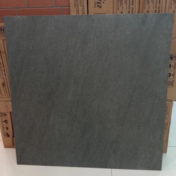 granit 60x60 teras Hitam Matt black polos carport keramik lantai kasar
