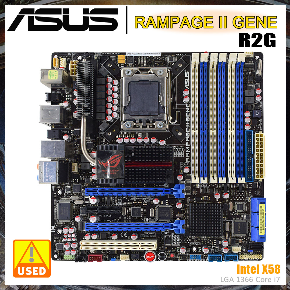 ASUS Rampage II Gene motherboard Intel X58 LGA 1366 Nehalem
