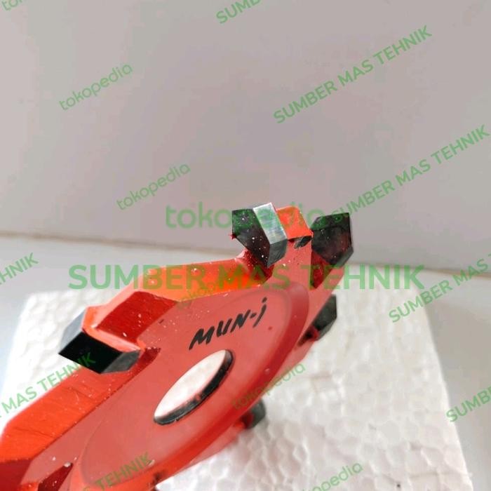 Pisau Potong Cutter Acp 6 Mata Pisau Groving Alur Alumunium 45 Derajat