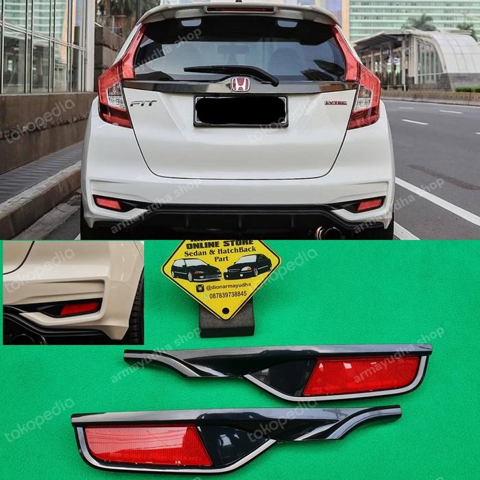 MATA KUCING REFLEKTOR BUMPER BELAKANG JDM HONDA JAZZ GK5 RS 2018-2020
