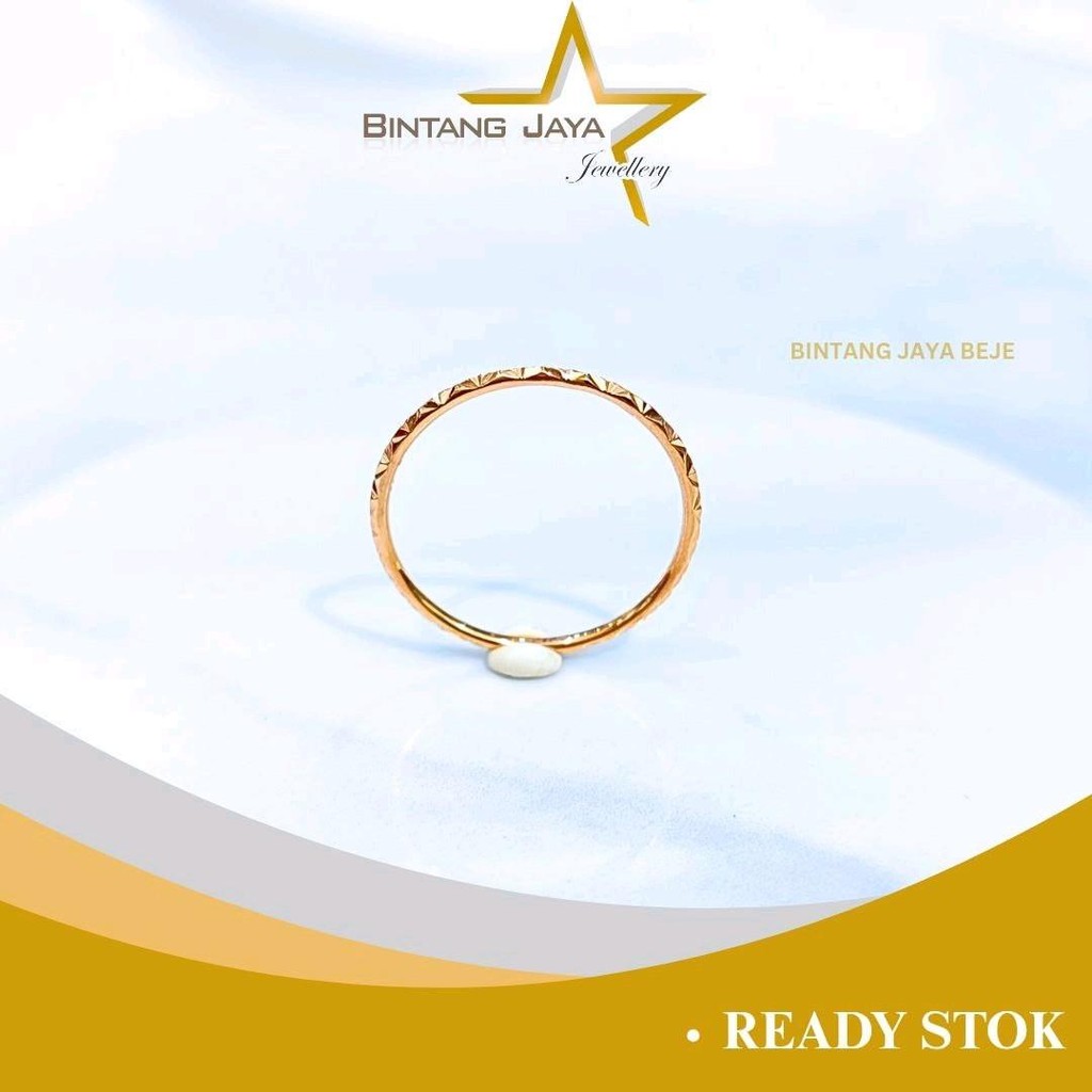 Cincin Emas Asli Keroncong Ukir Kadar (700) Berat 1,17gr Ukuran 22 - Desain Tradisional Elegan untuk