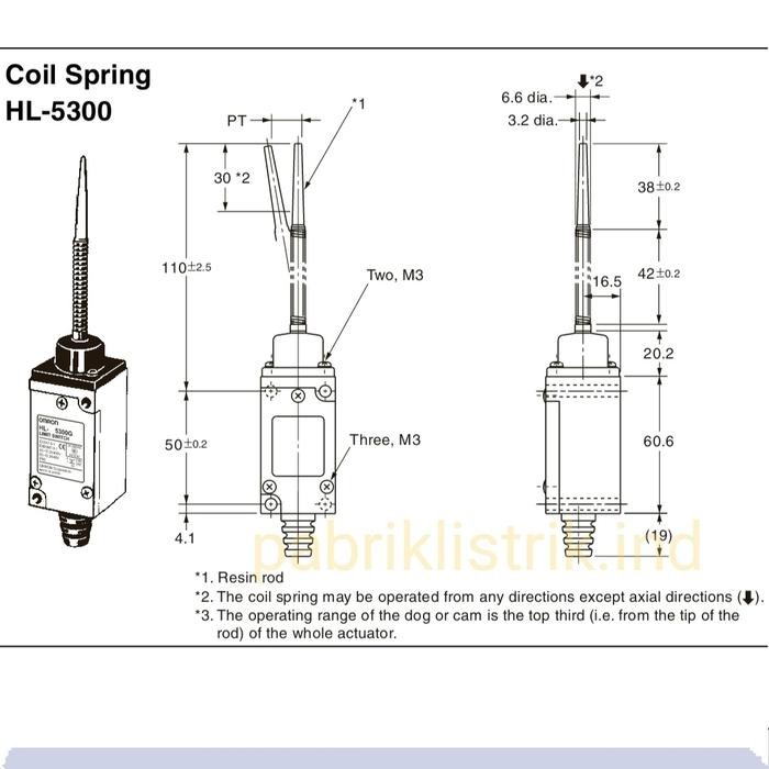 Limit Switch Hl-5300 Hl 5300 Hl5300 Omron Original Coil Spring