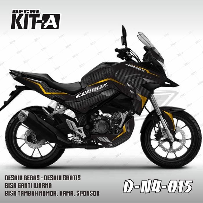 Decal Honda Cb 150X Chrome Hitam D-N4-015