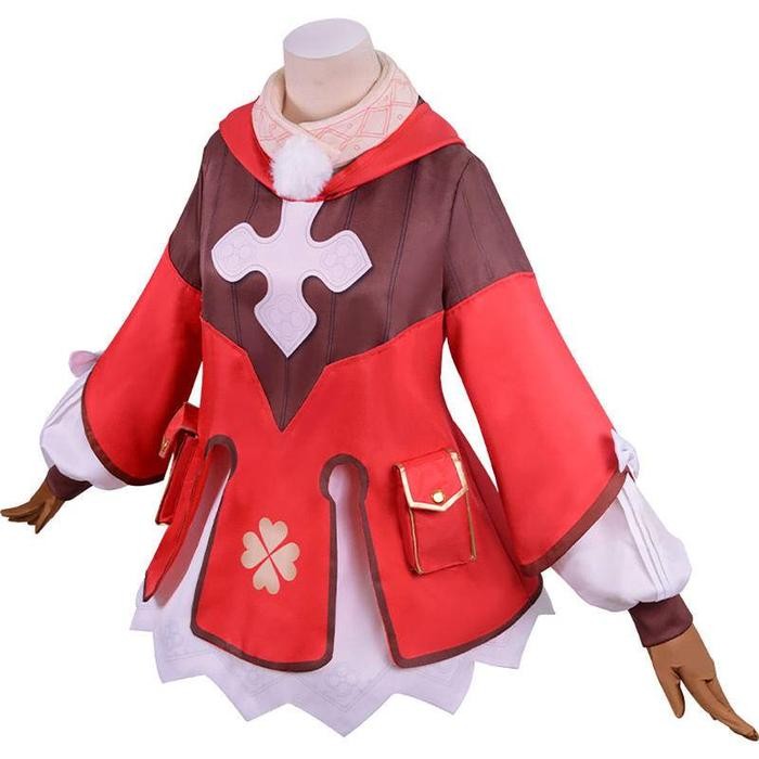 Wetrose Genshin Impact Klee Cosplay Wanita Women Costume Kostum Full Set, Klee Wig