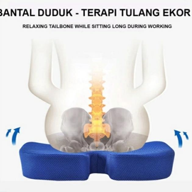 Bantal Duduk Memory Foam Ortopedi - Bantal Alas Kursi Mobil