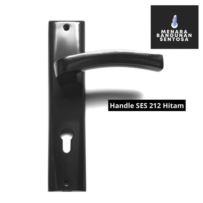 Handle Ses 212 Aluminium Antik / Hitam - Kunci Pintu Ses Tarikan Pegangan Besar