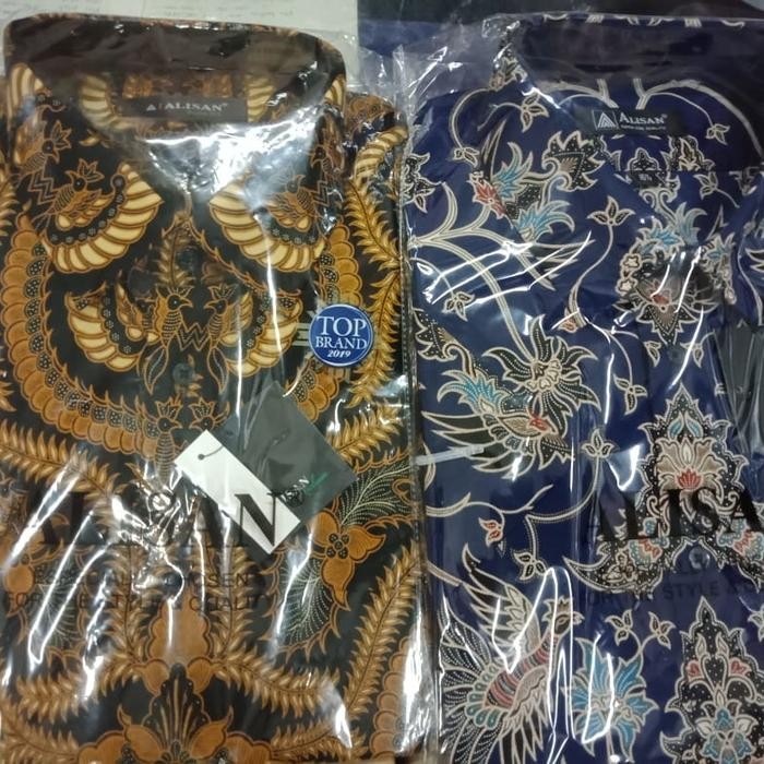 kemeja batik alisan panjang 16.5 - 17.5