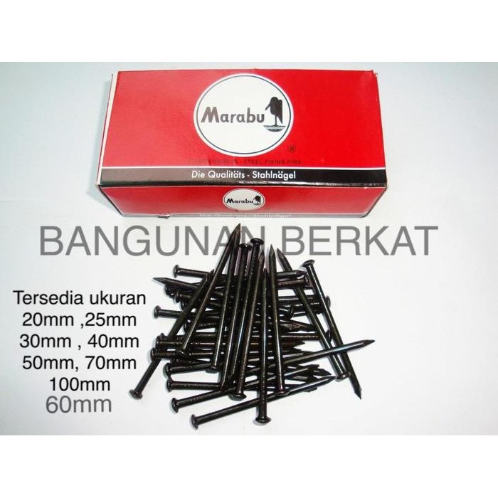 Paku Beton Hitam Mau 100Mm / Paku Beton 10Cm