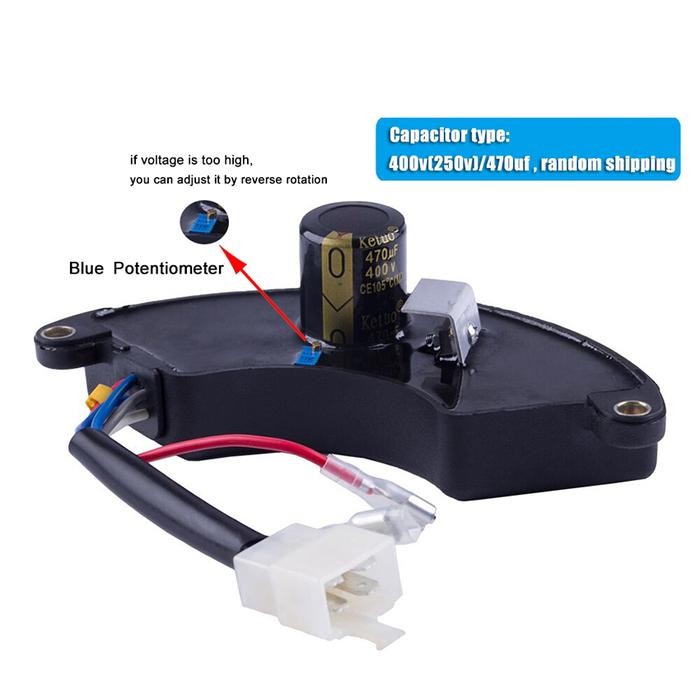 Avr Genset 2-6.5K Watt Oval Pvc Gx270 Gx390 Regulator Voltase