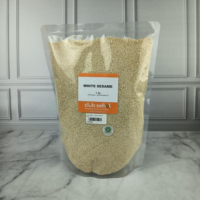 

SALE !!! CLUB SEHAT WHITE SESAME 1KG - WIJEN SEED KAYA MEGANESE COPPER KALSIUM MAGNESIUM ZAT BESI