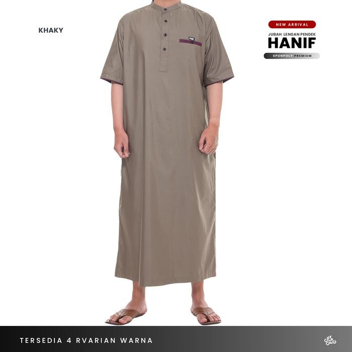 Baju Berkah - Jubah Hanif/Jubah Gamis Pria/Jubah Pria Lengan Pendek