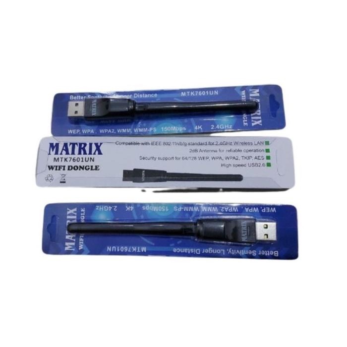 Dongle Matrix Usb Wifi Receiver Hd Adapter 150Mbps Mtk7601Un Mtk7601 Terbatas
