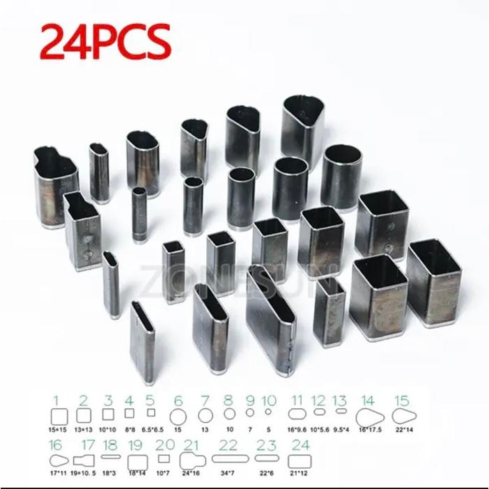 

24pcs Leather Cutting Cutter Dies Plong punch Kulit Pembolong