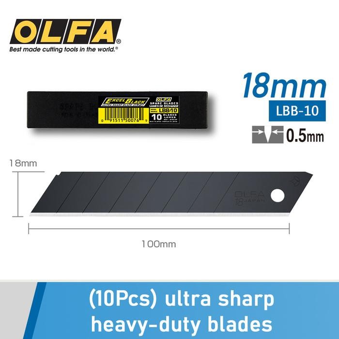

Refill Cutter 18mm Spare Blade LBB-10 (10pcs / pack) OLFA