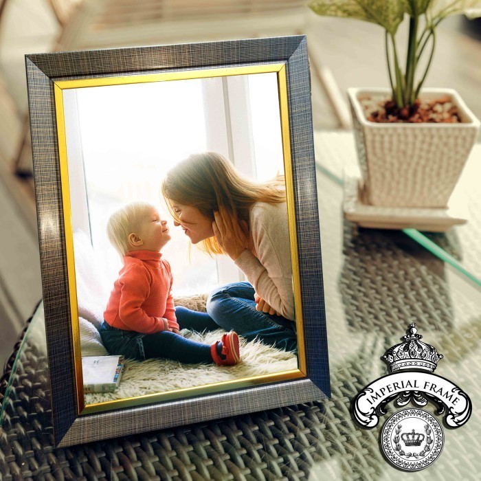 [Expert] Bingkai Frame Figura Foto Coklat Gold A4