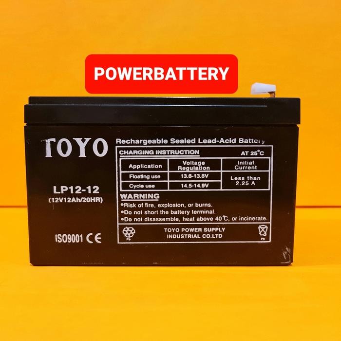 Ready Stock Aki Kering Toyo Lp12-12 12V 12Ah / 20Hr