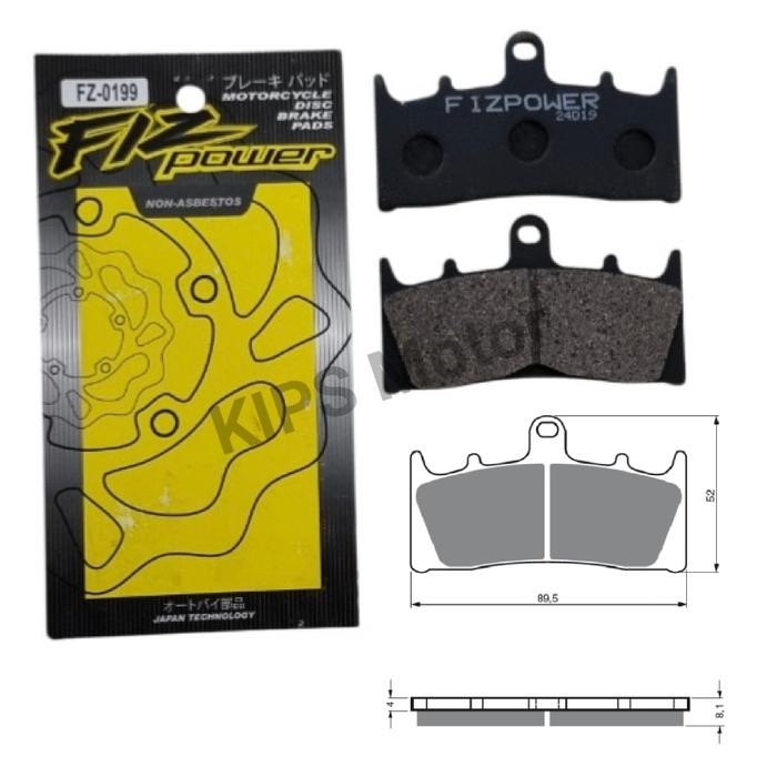 Kampas Rem Depan Tokico 6 Piston Gsx Gsxr 750 1000 1300 Hayabusa