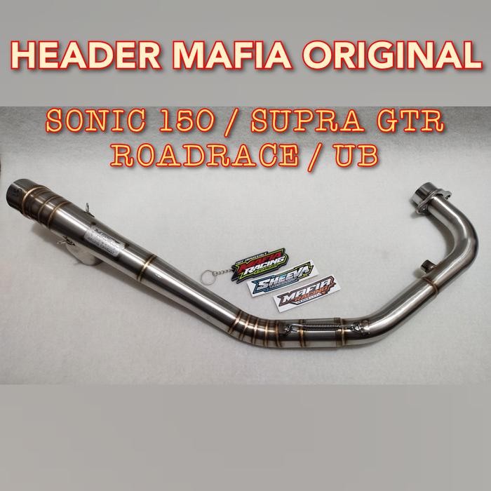 Header Pipa Leher Knalpot Racing Sonic 150 Supra Gtr Model Roadrace