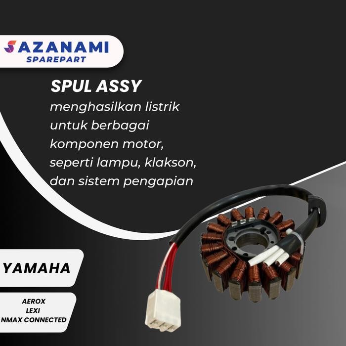 Spul Assy Motor Yamaha Aerox 155 Yamaha Lexi 125 Nmax Abs Connected