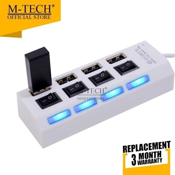 (Expert) Usb 2.0 Hub Usb 4 Lubang Port 4 Switch
