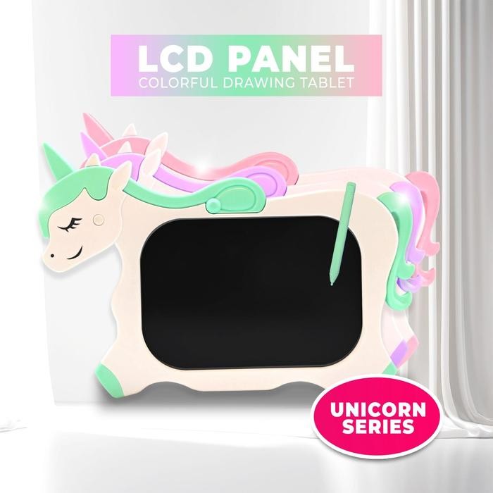 Papan Tulis Anak LCD Writing iPad Tablet Colour Board Anak/ Papan Gambar Anak Ipad Anak Motif Kuda
