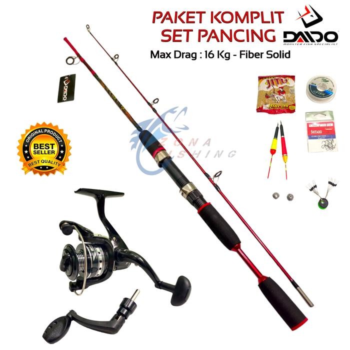 Set Pancing Laut Joran Sambung Daido Japan Style 16Kg Paket Komplit