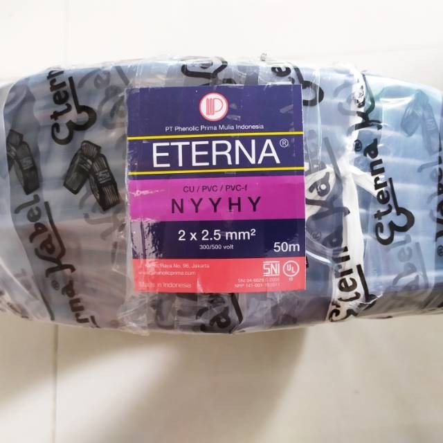 [Expert] ETERNA Kabel NYYHY 2x2.5 / eterna serabut 2x2,5 hitam