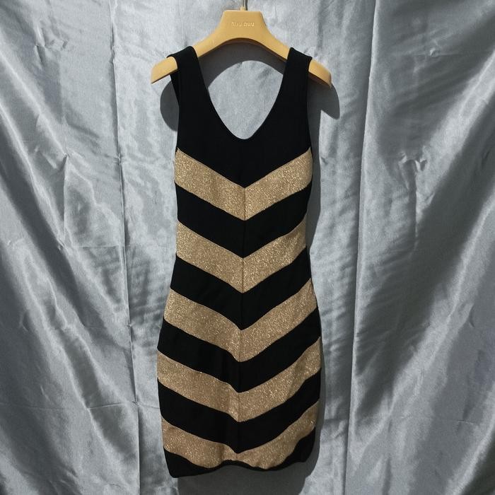 STRIPE DRESS HERVE LEGER S | PAKAIAN WANITA PRELOVED SECOND BEKAS ORIGINAL