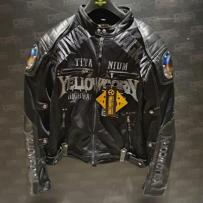 Terbaru Jacket Motor Yellow Corn Yb-1109 Titanium Black Gunmetal Original Termurah