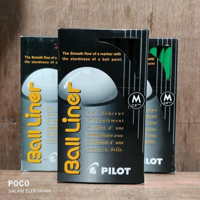 

Product Laris Pen Balliner Pilot 1 Lusin Hitam Merah Biru Hijau Stationery Tulis