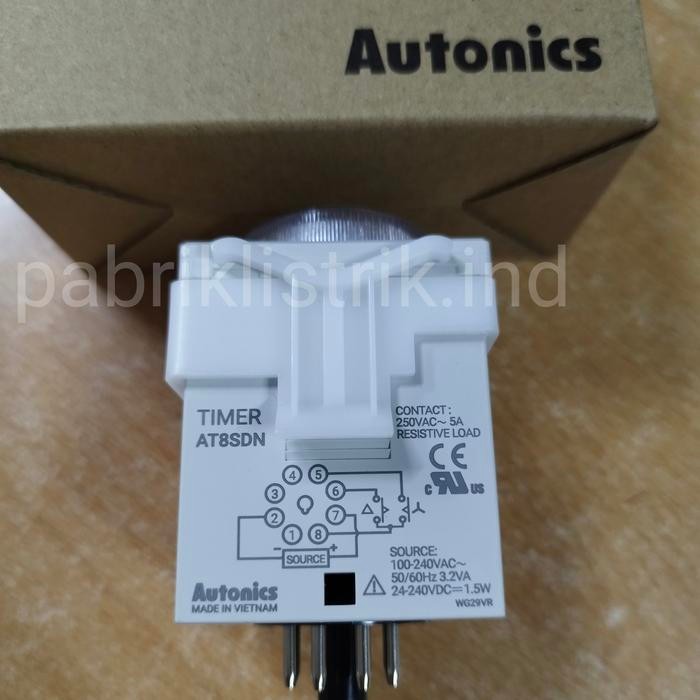 TIMER AT8SDN STAR DELTA 110V 220V AC AUTONICS ORIGINAL TERLARIS